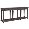 French Maison Dark Wood 3 Drawers Console Table