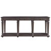 French Maison Dark Wood 3 Drawers Console Table
