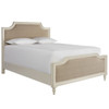 French Coastal White Upholstered King Bed Frames