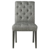 Aldrich Dark Grey Button-Tufted Dining Room Chair