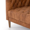 Williams Tufted Tan Leather Shelter Arm Lounge Chair