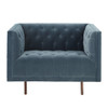 Lynette Blue Velvet Tufted Lounge Chair