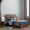 Urban Modern Walnut 1 Drawer Bed Side Table