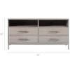 Urban Modern Mist Gray 4-Drawers Media Center 60"