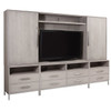 Urban Modern Mist Gray Entertainment Center with Cabinets