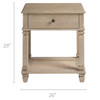 Antibes Oak Wood 1 Drawer Nightstand