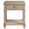 Antibes Oak Wood 1 Drawer Nightstand