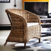 Coastal Wicker Dining Armchair with Cushion