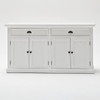 Coastal French White 4 Door Buffet Sideboard 57"