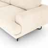 MILLER SOFA-80" Distressed Black, Osaka Blanco