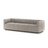 Augustine Orly Grey Channel Tufted Sofa 97" 