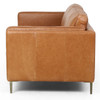 Emery Butterscotch Tan Leather Modern Sofa 84"