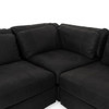 CKEN-D2-071, BLOOR 3 PIECE SECTIONAL W/ OTTOMAN,UMBER BLACK