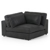 Bloor Black Leather Sectional Corner Chair Piece