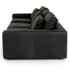 Bloor Black Leather 3-Piece Modular Sofa 135"
