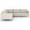 Kailor Modern Neutral Fabric Corner Sectional Couch