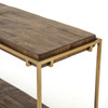 IHRM-072A,SIMIEN CONSOLE,Aged Brass, Weathered Hickory
