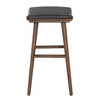 Saddle Mid-Century Black Leather Bar Stools