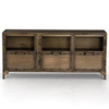 Element Industrial Antiqued Brass Iron Media Console