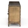 Element Industrial Antiqued Brass Media Chest
