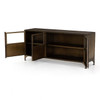 Element Industrial Antiqued Brass Metal Media Console