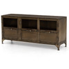Element Industrial Antiqued Brass TV Console