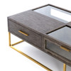 Polished Brass, Ash Grey Veneer,CIMP-231,ANDREAS COFFEE TABLE