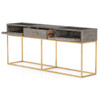 Andreas Oak Wood Shadow Box Console Tables 71"