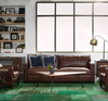 Larkin 3 Seater Vintage Cigar Distressed Leather Sofa