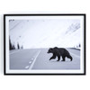 Grizzly Bear Black Wood Framed Wall Art 40"
