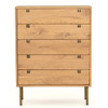 Carlisle Danish Modern Oak 5-Drawers Tall Chest