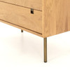 IFAL-029 CARLISLE 5 DRAWER DRESSER,Brass, Natural Oak