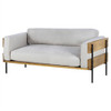 Carson Linen Upholstered Oak Wood Frame Loveseat