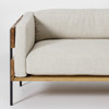 Carson Linen Upholstered Oak Wood Frame Sofa