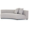 Liam Modern Grey 2 Piece Curved Sectional Sofa