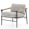 Rowen Grey Fabric Modern Accent Chair 