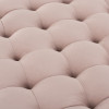 Tufty Velvet Upholstered Round Ottoman, Nuevo