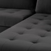Janis Shadow Grey Velvet Tufted Sectional Sofa 105",HGSC531