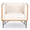 Holden Mid Century Exposed Wood Frame Accent Chair