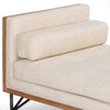 Holden Mid Century Exposed Wood Frame Daybed Chaise
