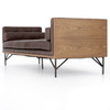 Holden Mid Century Wood Frame Leather Daybeds