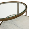 Calder Oval Marble Nesting Coffee Table 38"