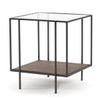 Byron Shadowbox Metal & Glass End Table,IHRM-146A