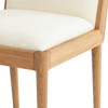 Tracey Boyd, Flore Cream Linen Oak Wood Dining Chair