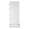 Tracey Boyd Formal White Lacquer 8 Drawers Tall Dresser