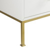 Tracey Boyd, Formal White Lacquer + Gold Nightstand