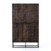 Kelby Wood and Iron 2 Door Tall Storage Cabinet Armoire