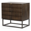 Kelby Wood and Iron 2 Door Cabinet Nightstand