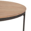 Clifton Industrial Iron & Wood Round Dining Table 48"