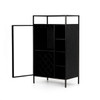 Branson Modern Industrial Black Bar Cabinet